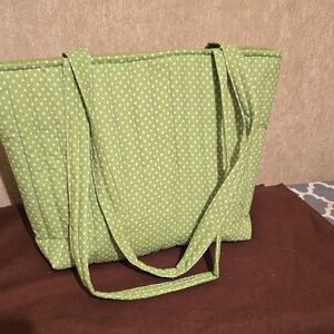 Green Polka Dot Tote Bag